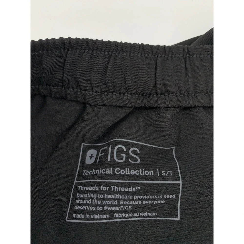 FIGS Scrub Pants Mens Small Tall Black Tansen Jogger Medical 31